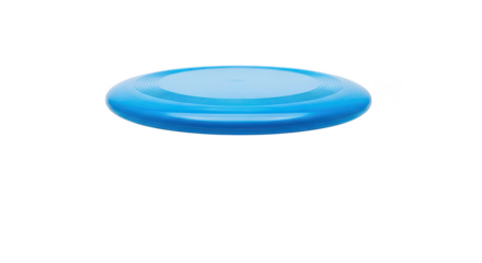 Vibrant Blue Frisbee Flying Disc Isolated On Black