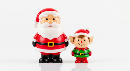 Opaque Gummy Santa With Elf Companion