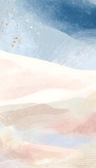 Fototapeta premium Delicate pastel watercolor wallpaper design evokes serenity perfect for invitations and stylish cover art