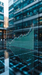 Digital Growth Over Cityscape