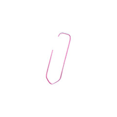 Glossy Baby Pink Modern Paperclip - Luxury Minimal Isolated 