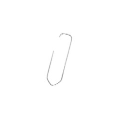 White Silver Paperclip - Modern Angular Glossy Isolated
