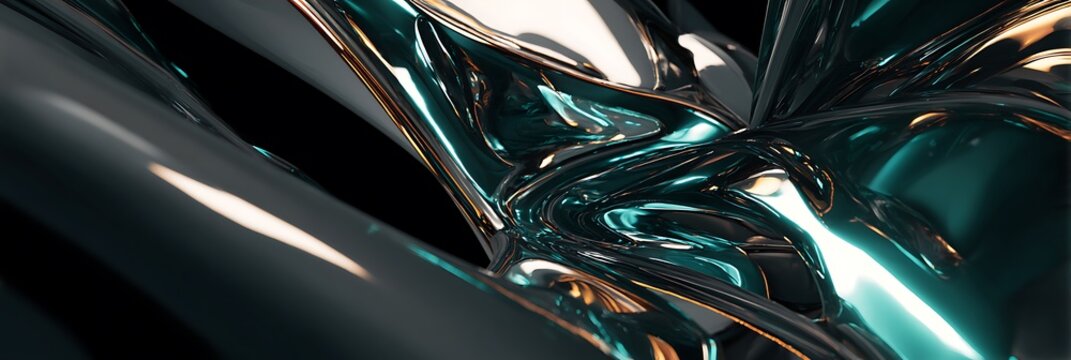 Futuristic mockup with cool chrome colors for awe and focus stimulation