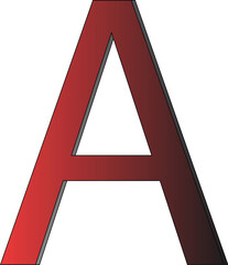 Bold A letter design with gradient color mesh