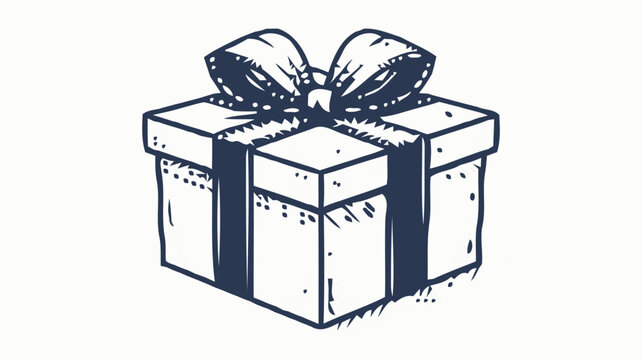 Delightful gift box with bow for special occasions, presents, and heartfelt celebrations, originally vector