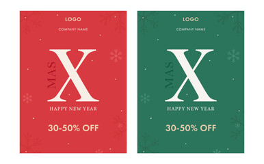 Christmas and New Year Sale Promotion Posters 