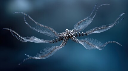 Octopus Nanobots Create Dynamic 3D Mesh Shapes Using Liquid Metal Technology in a High-End Sci-Fi Environment