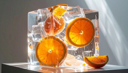 Perfect Foods, Fruits, Drinks, and Vegetables Iced Box Showcase for website and social media promotions