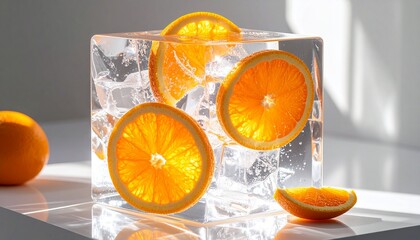 Perfect Foods, Fruits, Drinks, and Vegetables Iced Box Showcase for website and social media promotions