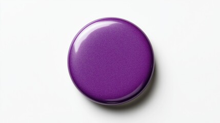 Obraz premium Glossy Purple Circular Paint Swatch On White