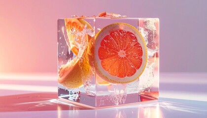 Perfect Foods, Fruits, Drinks, and Vegetables Iced Box Showcase for website and social media promotions