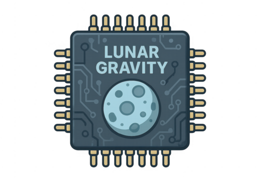 Microchip processor having lunar gravity moon technology