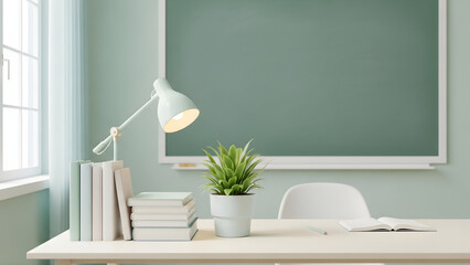 A Bright and Creative Design for an Artistic Back to School Education Background with Colorful Elements and a Clean Aesthetic