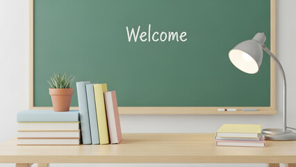 A creative, artistic back to school concept for education. This bright, colored back backdrop features an abstract class collection with contrast for a checkered business design