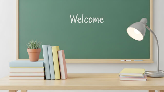 A creative, artistic back to school concept for education. This bright, colored back backdrop features an abstract class collection with contrast for a checkered business design