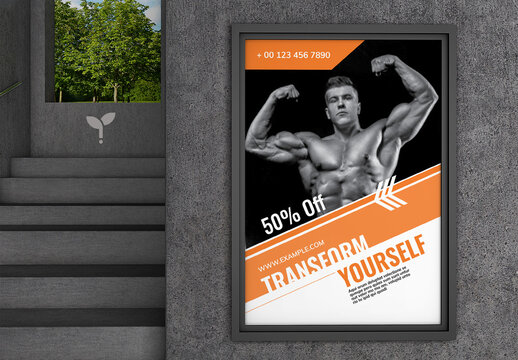 Fitness Bodybuilding Poster Flyer