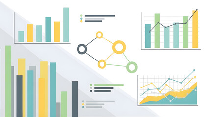 Creative Back to School Business Background Design Concept A Collection of Artistic, Colorful, and Bright Charts for Education and Class