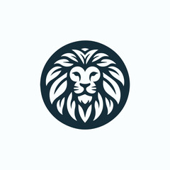 Lion Leaf Head Logo