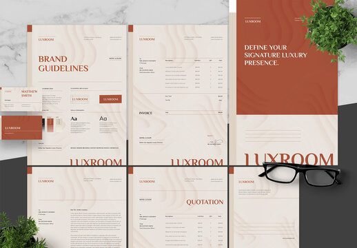Brown And Black Brand Guidelines Luxury hotel