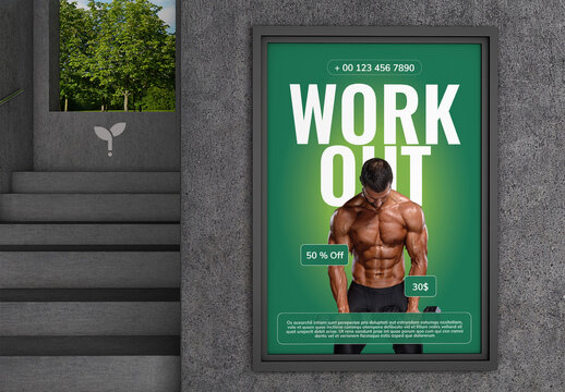 Fitness Workout Gym Poster Template