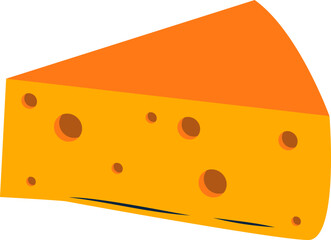 Flat Cheese Illustration