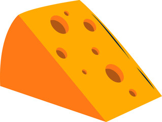 Flat Cheese Illustration