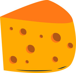 Flat Cheese Illustration