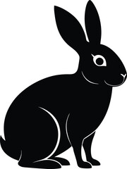 Hare Silhouette , Hare black vector illustration
