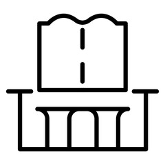 Balcony vector line icon design