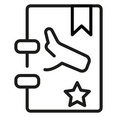 Booking vector line icon design