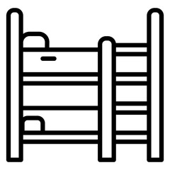 Dormitory vector line icon design