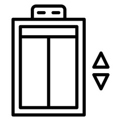 Elevator vector line icon design