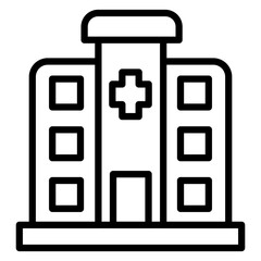 Facility vector line icon design