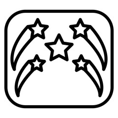 Festival vector line icon design