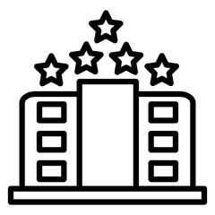 FiveStar vector line icon design