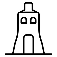 Hall vector line icon design