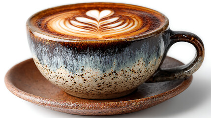 cup of coffee on a white background