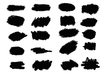 Set of different hand drawn vector strokes.