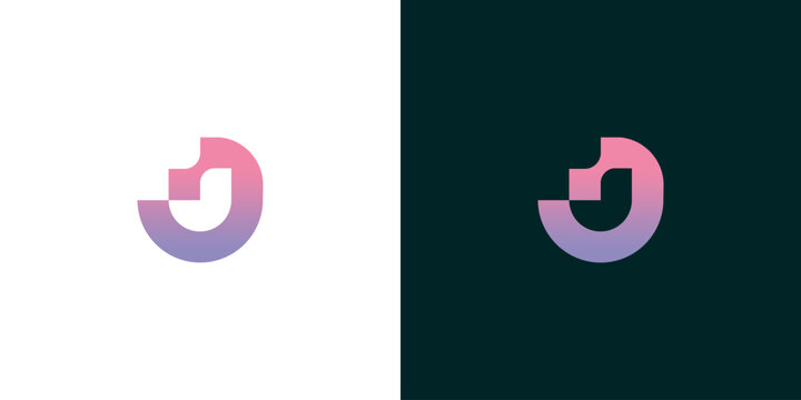 Modern Abstract Letter J Logo Design with Gradient Color for Creative Business Identity