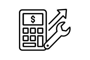 Business concept of financial calculation and service optimization for profit growth