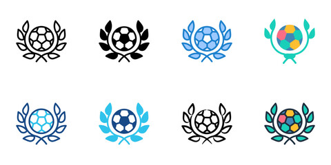 World Cup icon set multiple style collection 
