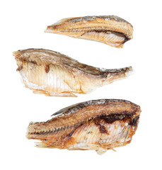 Three fish fins are shown in a row