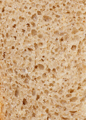 A slice of bread with holes in it