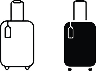 Obraz premium travel bag 2 icons set vector logo 