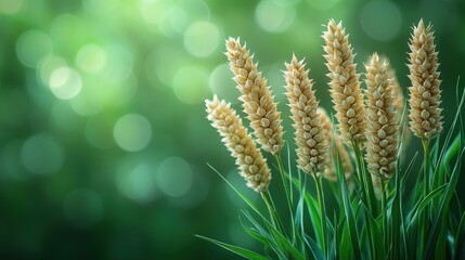 Obraz premium A tranquil scene of a golden wheat field in a rural setting, emphasizing natural beauty and serenity. Perfect for landscapes, agriculture, or nature photography.