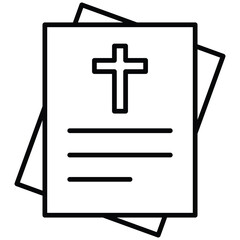 Obraz premium Christmas Church Vector Icon Stock Illustration