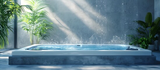 Jacuzzi or whirlpool tub in a luxury room or hotel