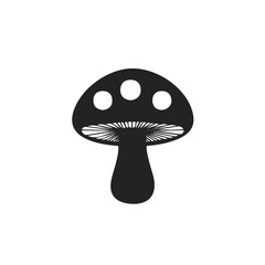 A Icon clipart set, Minimalistic 2D flat icon featuring a sliced_mushroom isolated on a white background, an element in vector and EPS format