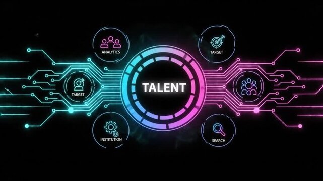 Open your talent and potential. Talented human resources - company success. Internet, business, Technology and network concept.