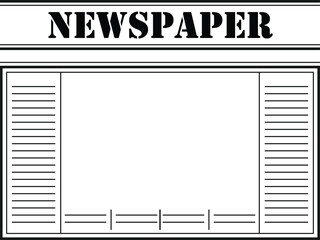 Blank newspaper front page template